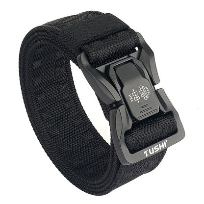 Unisex-Taktischer Gürtel aus Nylon mit Schnellverschluss und Breite 3,8 cm für Outdoor