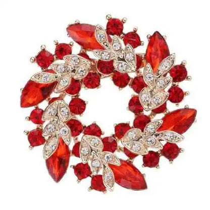 Brosche Girlande Kristall Strass Rund Luxus Boutique Corsage Damen