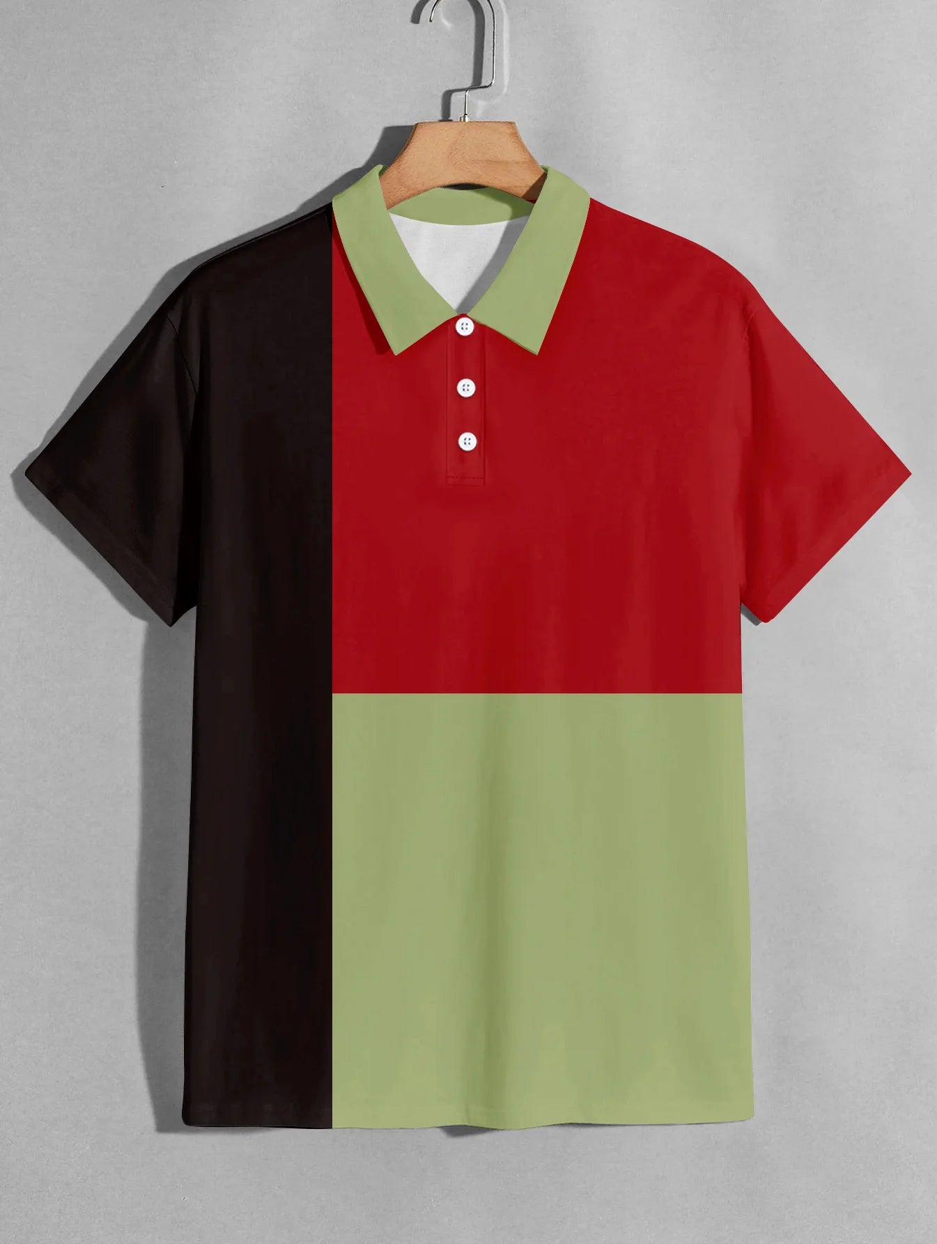 Sommerliches Polohemd mit Farbblock-Design und atmungsaktivem, bequemem Kurzarm – ideal für legere Anlässe