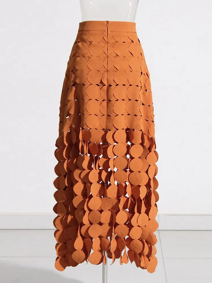 Elegantes Damen-Kleid mit Diamantmuster, Reverskragen und langen Ärmeln – figurbetontes Patchwork-Design mit doppelreihiger Knopfleiste.