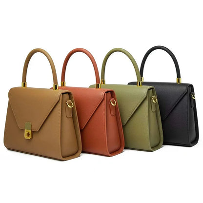 Spaltleder Damen-Handtasche | Unifarbenes Alltagsmodell
