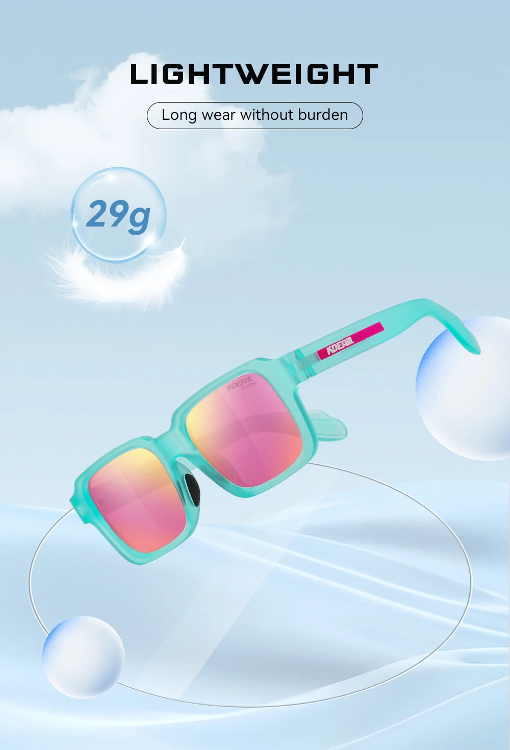 Sonnenbrille quadratisch polarisiert Vintage Bergsteigen Reißverschlussetui Herren