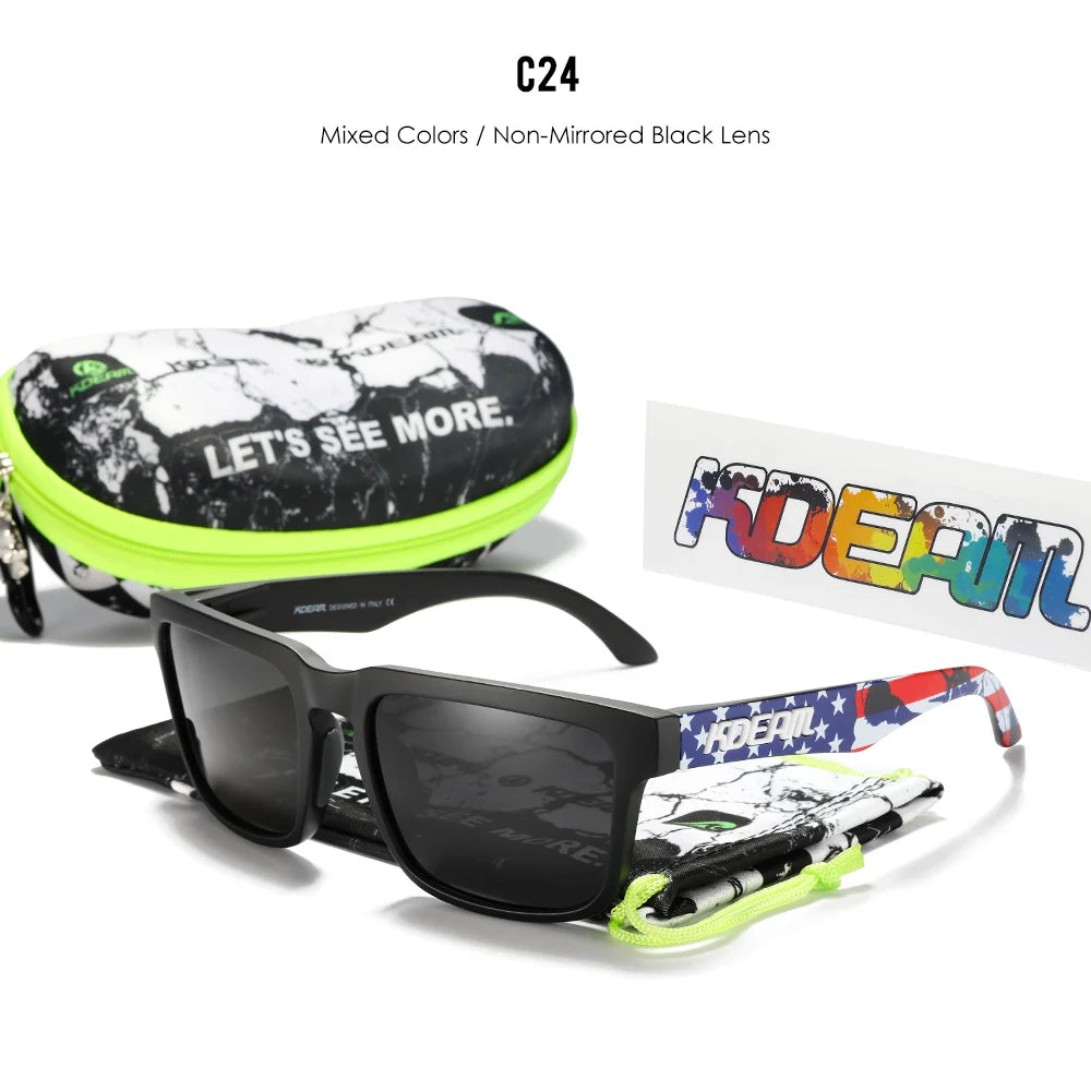 Sonnenbrille quadratisch polarisiert 37 Farben UV400 lässig Outdoor Unisex
