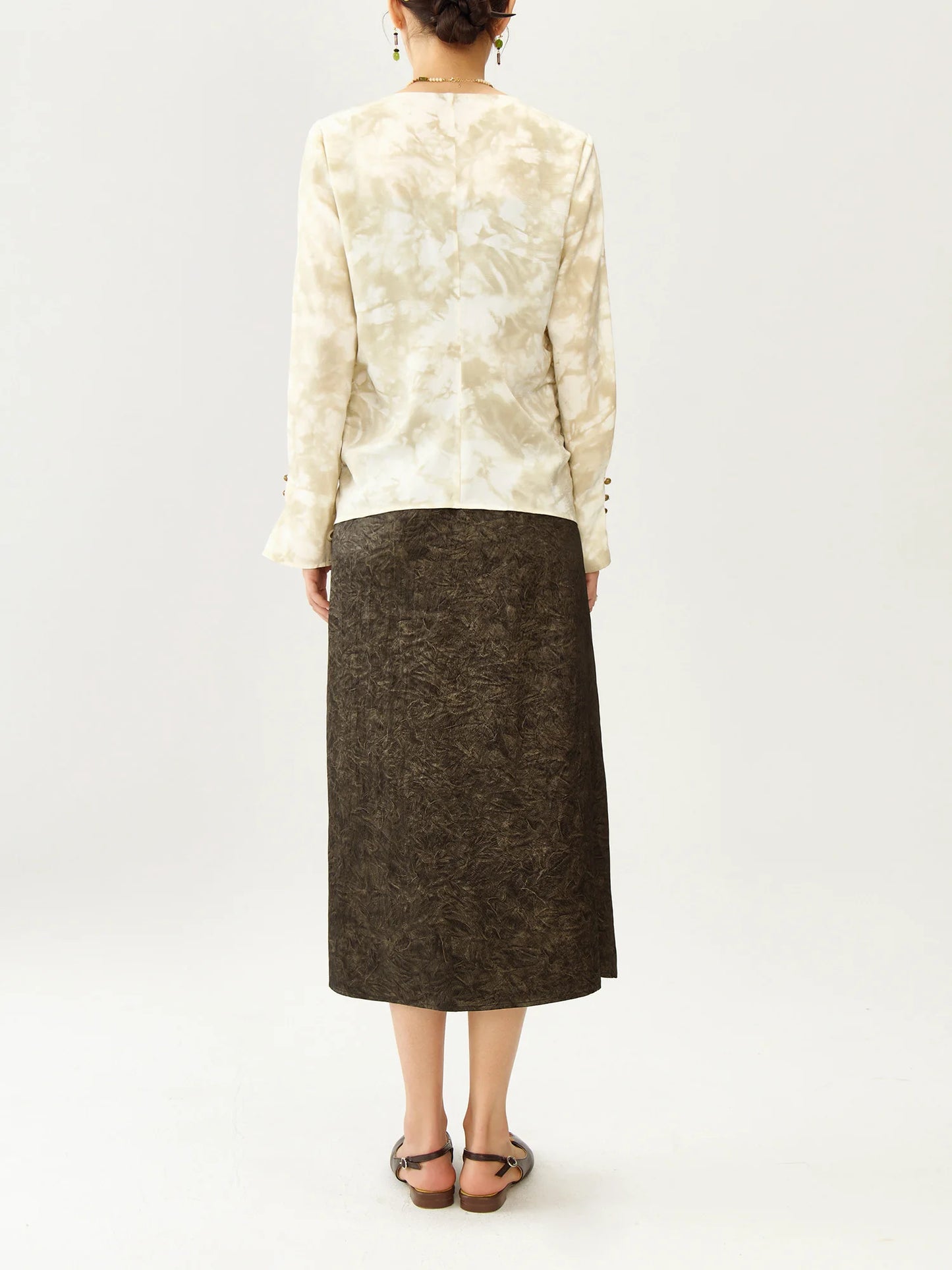 Leichte Damen-Chiffonbluse mit Blumenmuster und eckigem Ausschnitt – Kurzarm-Sommeroberteil