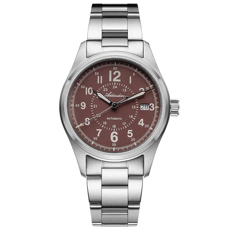 Herren-Vintage-Automatikuhr mit NH35A-Werk und Saphirglas