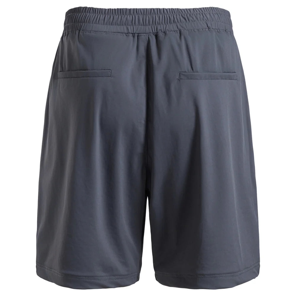 Herren-Urlaubsshorts in Grau mit elastischem Bauchbund und Seitentaschen