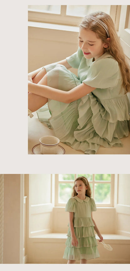 Ärmelloses weißes Sommerkleid für Mädchen mit Blumenmuster – festliches Ballkleid aus Tüll für Hochzeiten und Geburtstagsfeiern