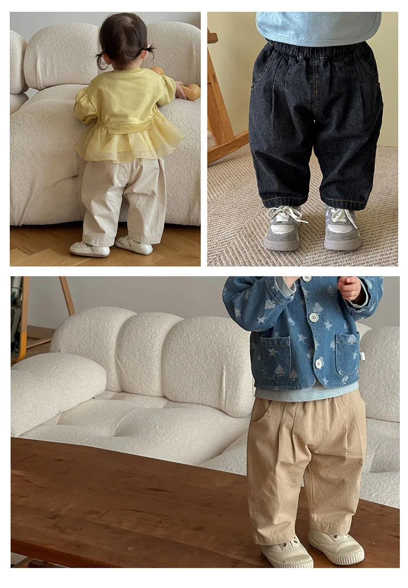 Kinder Casual Hosen aus Denim in Blau für Jungen im Herbst