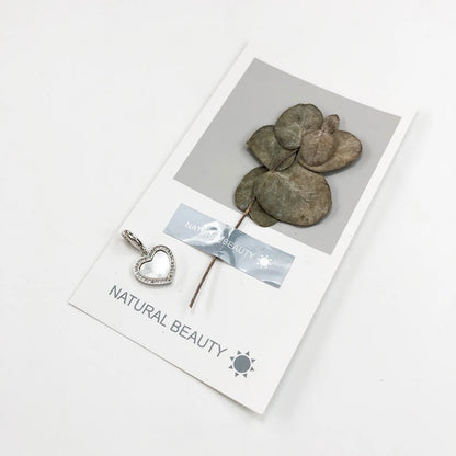 Damen-Charm-Anhänger Herz und Muschel romantisch II aus Sterlingsilber