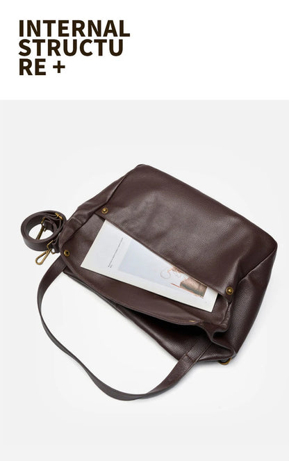 Damen Handtasche aus echtem Leder mit großer Kapazität
