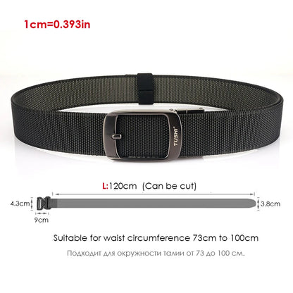 Herren-Gürtel Reversibel mit Automatischer Schnalle aus Nylon Zweifarbig 34mm Breite