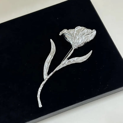 Brosche Blatt Blume Metall Groß Übertrieben Mode Party Damen