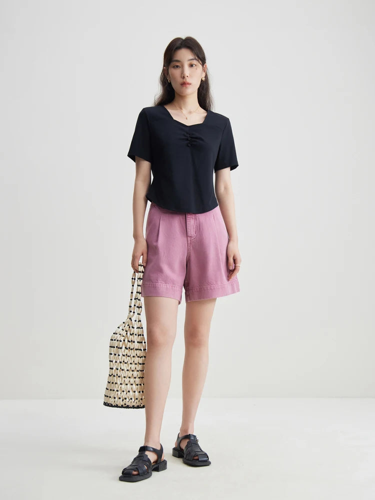 Vielseitige, romantische Damenbluse aus erfrischendem Chiffon – ideal für den Sommer.