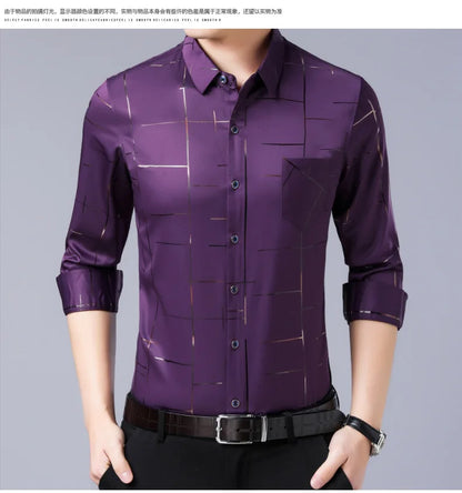 Langarm- und Kurzarm-Herrenhemd in Schwarz und Weiß – Slim Fit Business- und Bürohemd in Unifarben