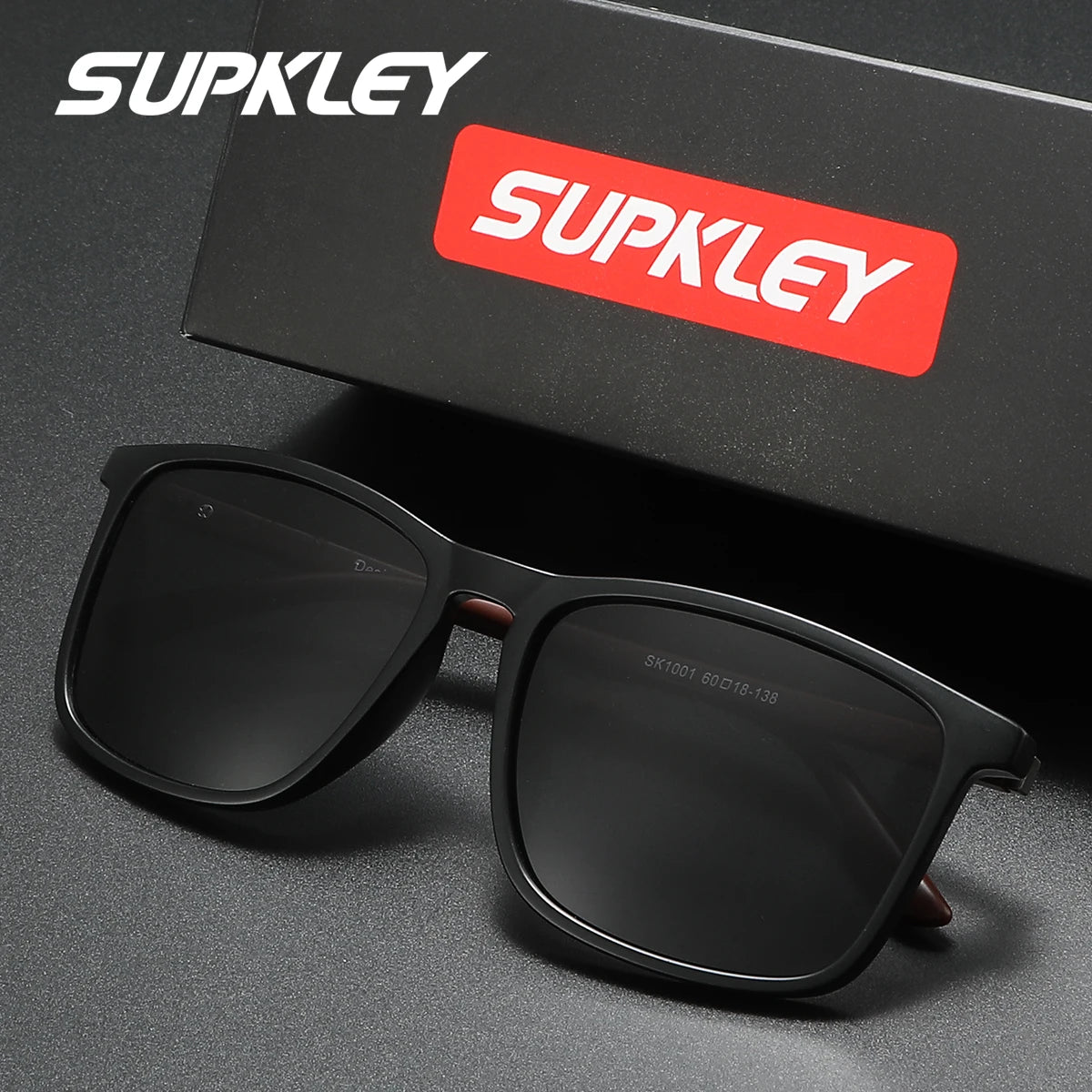 Sonnenbrille quadratisch klassisch polarisiert PC UV400 Sport Unisex