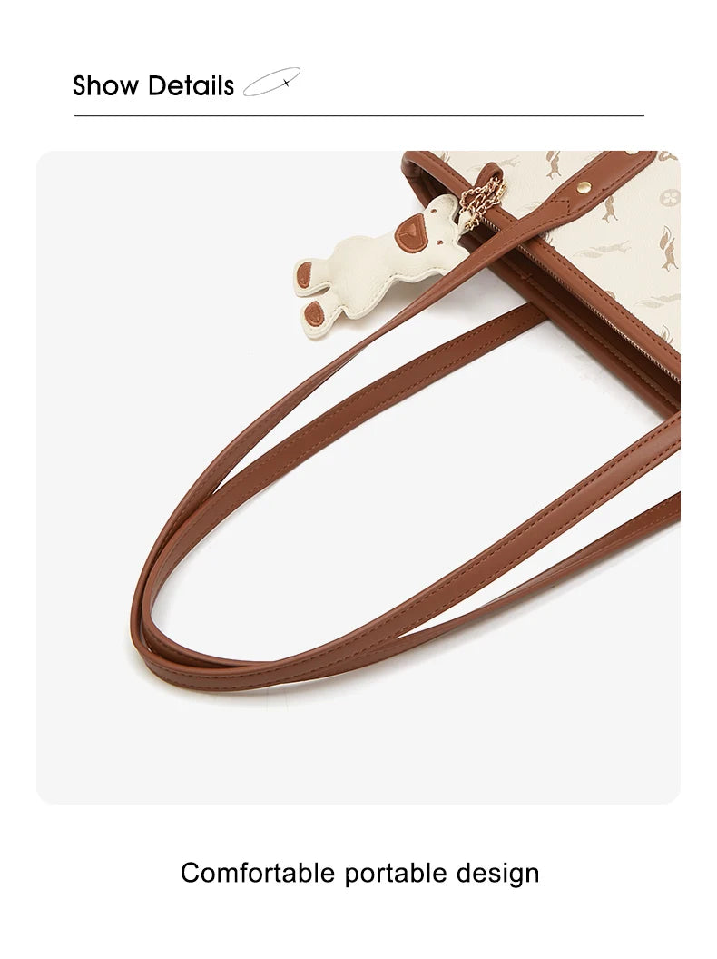 Damen-Handtasche aus PU-Leder mit großem Fassungsvermögen und vielseitiger Schulter- oder Crossbody-Trageweise