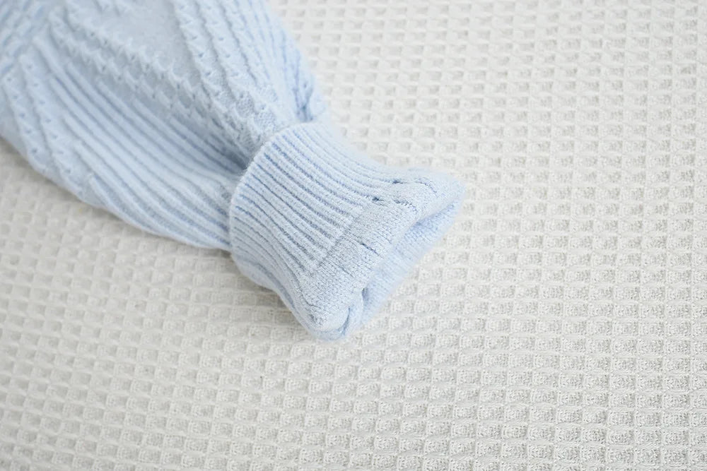 Mädchen Strickjacke in Candy-Farbe mit Bogen für den Herbst