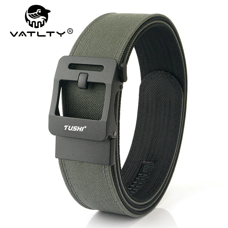 Herren Taktischer Gürtel Aus Nylon 1100D Mit Automatik-Schnalle Breite 4,3 cm Robuster Militärischer Alltags-Gürtel Grau