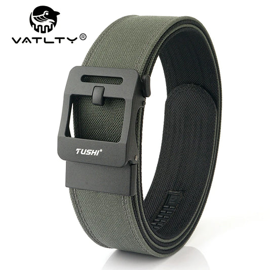 Herren Taktischer Gürtel Aus Nylon 1100D Mit Automatik-Schnalle Breite 4,3 cm Robuster Militärischer Alltags-Gürtel Grau
