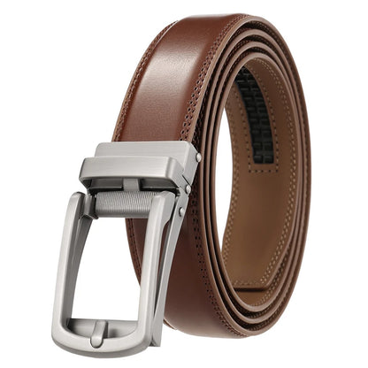 Herren-Gürtel Aus Echtem Leder Mit Automatik-Schnalle Für Anzug Und Business, 31 mm Breite