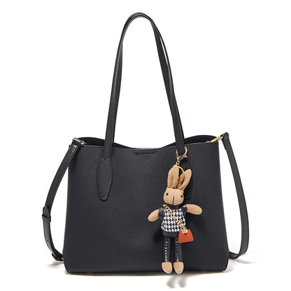 Damen Handtasche aus Split-Leder mit großer Kapazität
