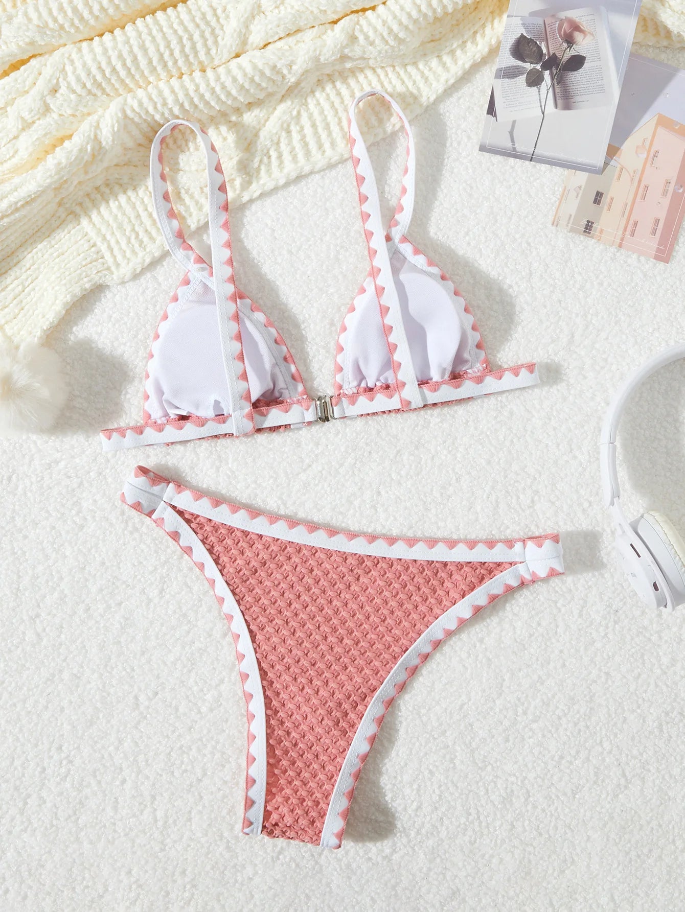 Sexy Bikini-Set in Pink mit Push-up-Effekt – Perfekt für Strand und Pool