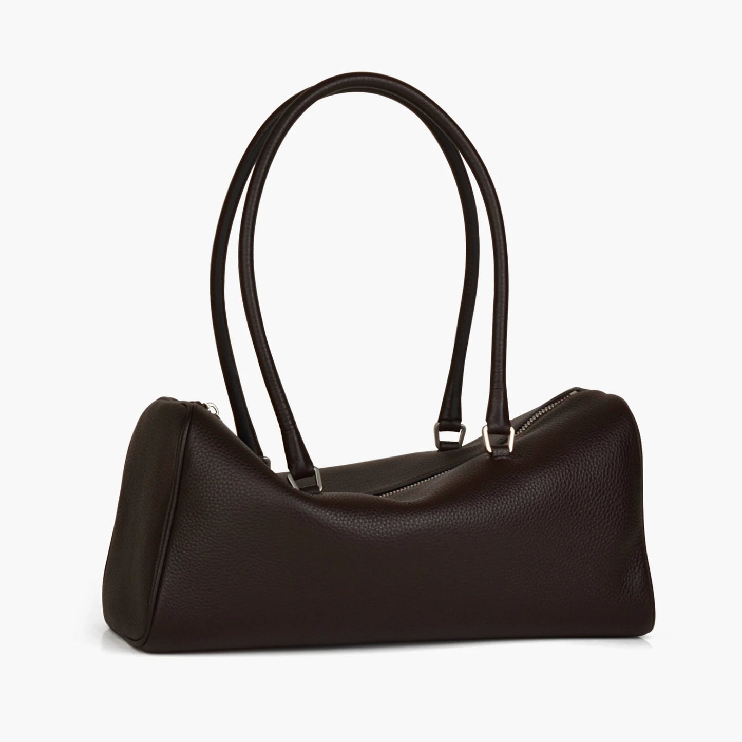 Unifarbenes Vollnarbiges Rindsleder | Schultertasche Boston-Form