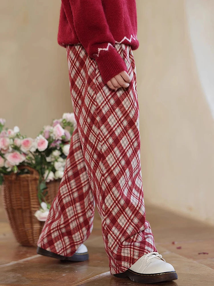 Warme Winter-Kleidweste für Mädchen mit Jacquard-Blumenmuster in Lila und Pink – ideal für Neujahrsfeiern