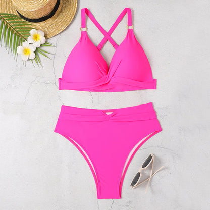 Sexy Damen-Bikini-Set mit Bräunungseffekt – dreiteiliges Badeanzug-Set für Strand und Pool