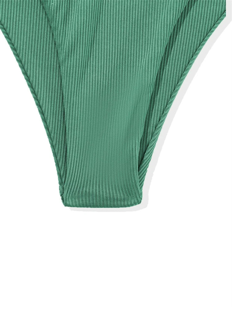 Gestreifter Sexy Bikini für Damen – Zweiteiliges Badeanzug-Set für Strand und Pool