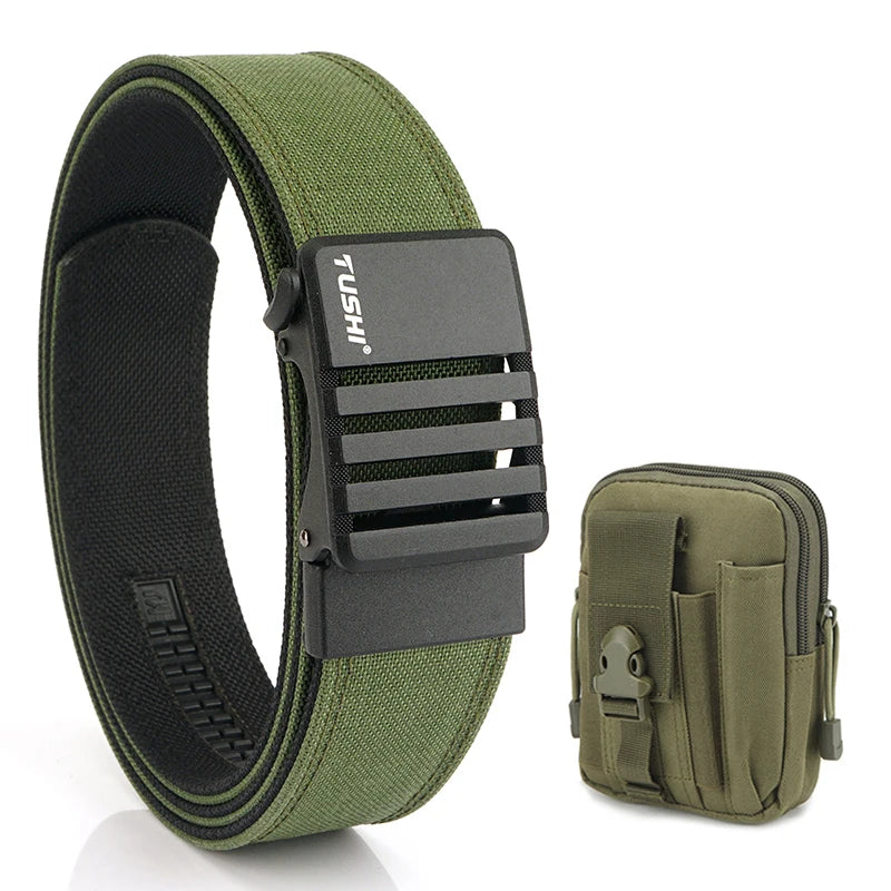 VATLY Rigid Tactical Outdoor Gürtel 110/120 cm Nylon Automatik-Schnalle