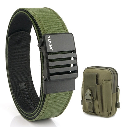 VATLY Rigid Tactical Outdoor Gürtel 110/120 cm Nylon Automatik-Schnalle