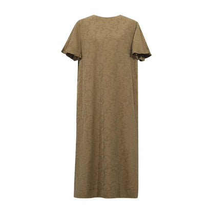 Elegantes Sommerkleid Midi Für Damen Mit Offenen Rücken Und Formstabilen Stoff