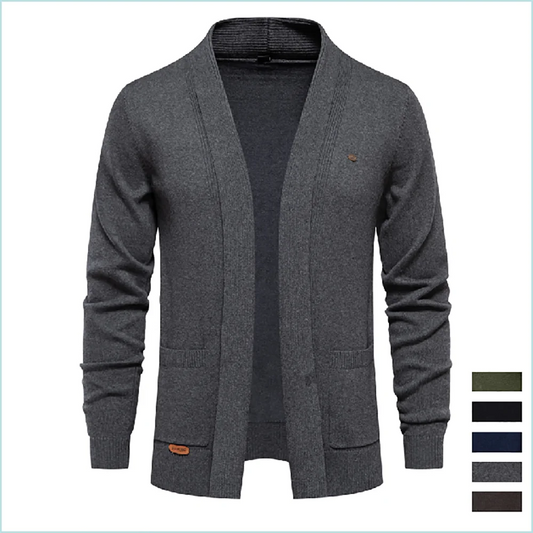 Baumwolle Strickjacke für Männer Qualität Herren Pullover Mode Turn Down Kragen Strick pullover für Männer
