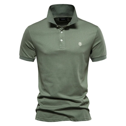 Herren Polo Shirts aus 100 Prozent Baumwolle mit Kurzarm und Stickerei