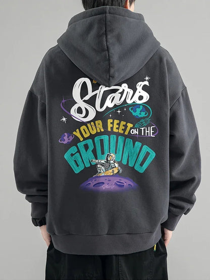 Herbst Cartoon Astronaut Gedruckt Hoodies Für Männer Neue Hip Hop Mode Streetwear Mit Kapuze Sweatshirt Y2K Vintage Pullover Hoody