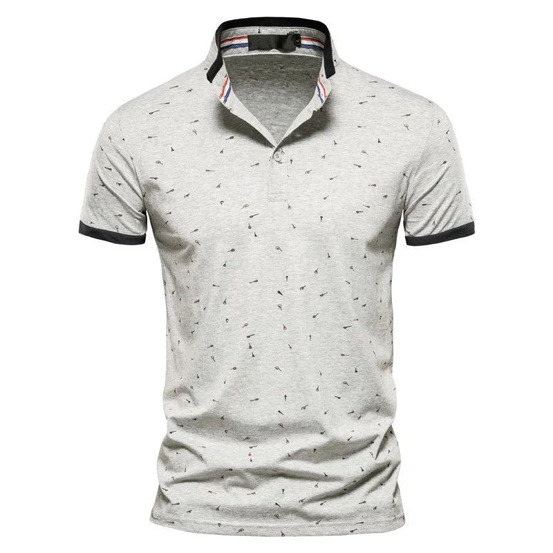 AIOPESON Casual Gedruckt Polo-Shirts Männer Slim Fit Stehkragen Baumwolle männer T-Shirt Neue Sommer Hohe Qualität Klassische Männer kleidung