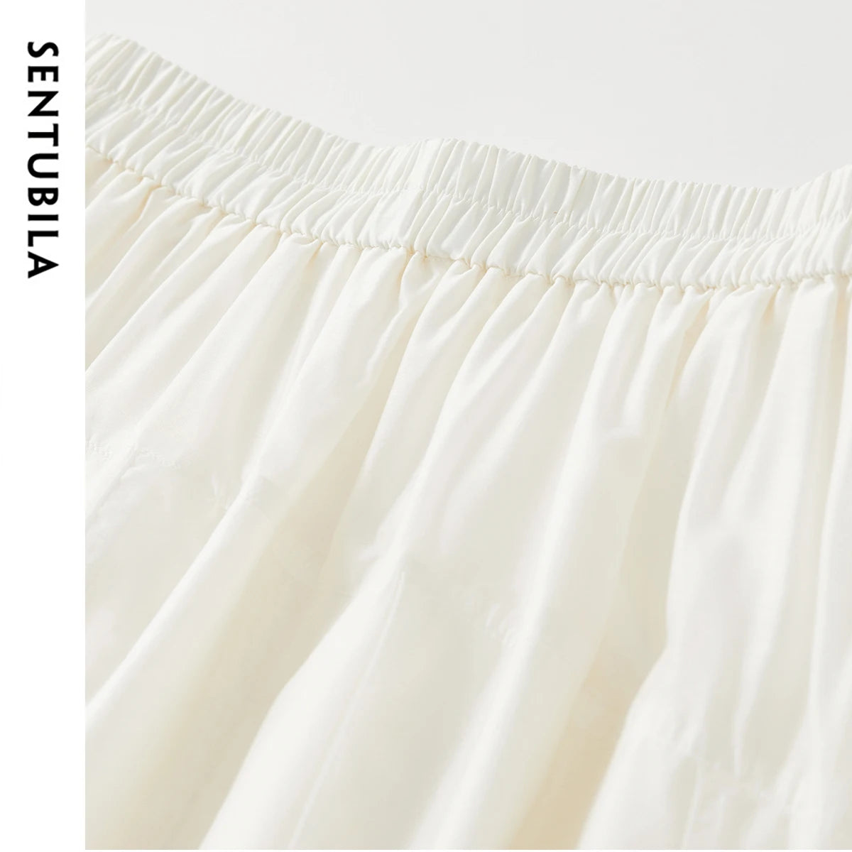 Damen Midi Rock aus Lyocell mit gemütlicher elastischer Taille im A-Linien-Stil