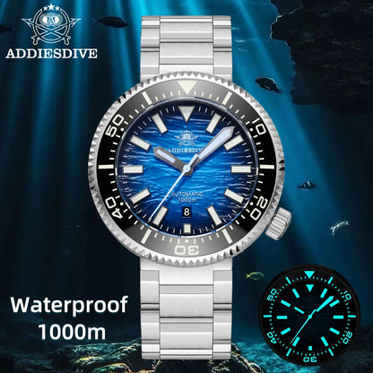 Herren Profi-Taucheruhr Automatik Saphirglas 3D-Zifferblatt 1000m Ultra Leuchtzeiger
