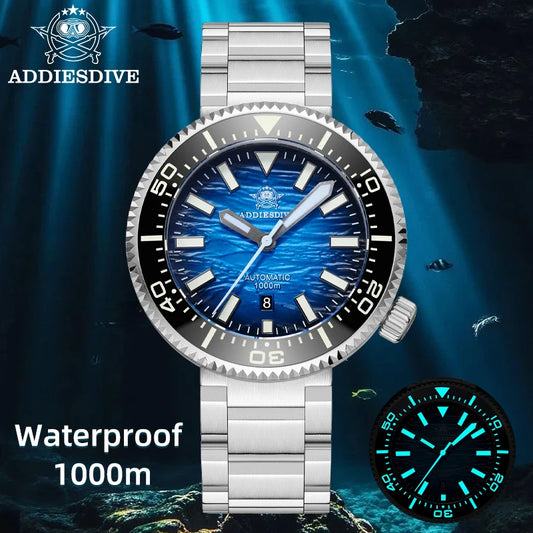 Herren Profi-Taucheruhr Automatik Saphirglas 3D-Zifferblatt 1000m Ultra Leuchtzeiger