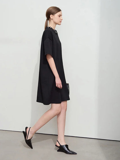 Minimalistisches Strickkleid Für Damen Mit Stretch Und Business Look