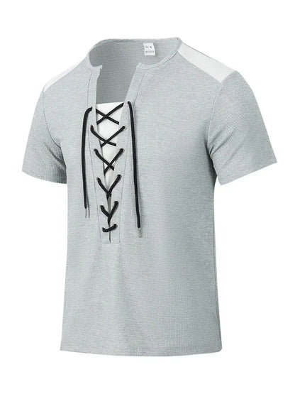 Kurzärmeliges Herren-Sommer-T-Shirt mit lockeren Streifen – vielseitiges, trendiges Oberteil für Paare