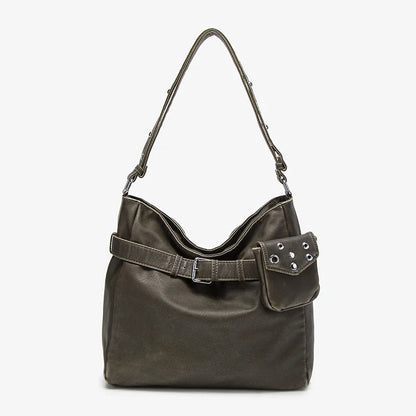 Damen-Schultertasche Vielseitig Geeignet für Alltag in stilvoller Form aus weichem Leder
