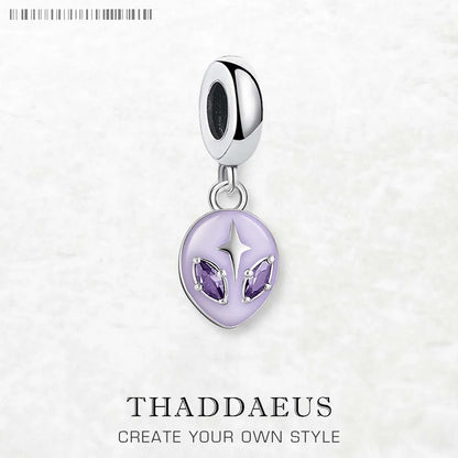 Damen-Charm-Anhänger Alien trendig II aus Sterlingsilber