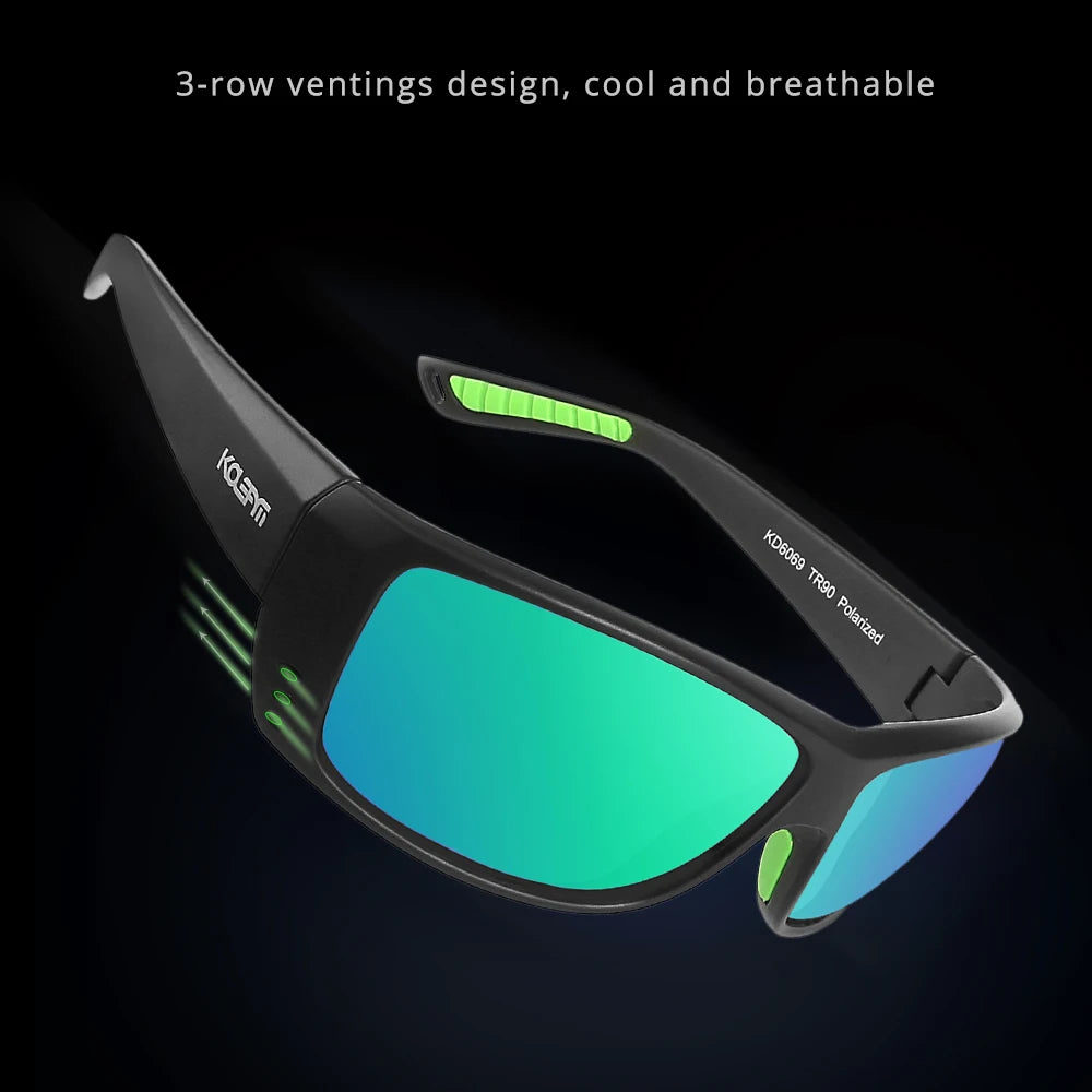 Sonnenbrille Sport TR90 polarisiert UV400 Belüftung leicht Herren