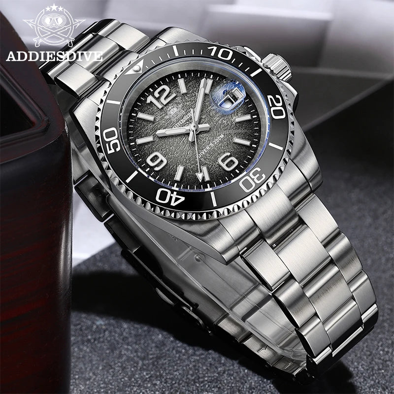Herren-Taucheruhr 41 mm mit BGW9-Leuchtmasse und 20 Bar