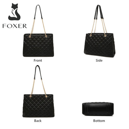 Damen Schultertasche mit gestepptem Design