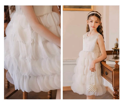 Lila Prinzessinnen-Kleid aus Gaze mit Pailletten für Mädchen – festliche Kinderbekleidung für Partys und Hochzeiten, Größe 3T-12T