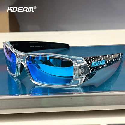 Sonnenbrille Angeln schwarz photochrom Nachtsicht Totenkopf-Etui Herren
