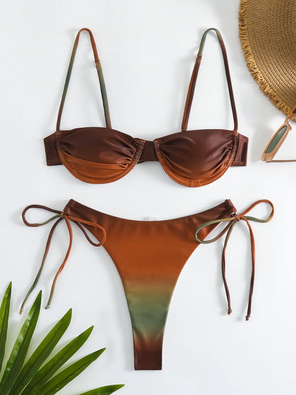 Sexy Push-Up Bikini-Set für Damen – Brasilianischer Stil, ideal für Strand und Pool
